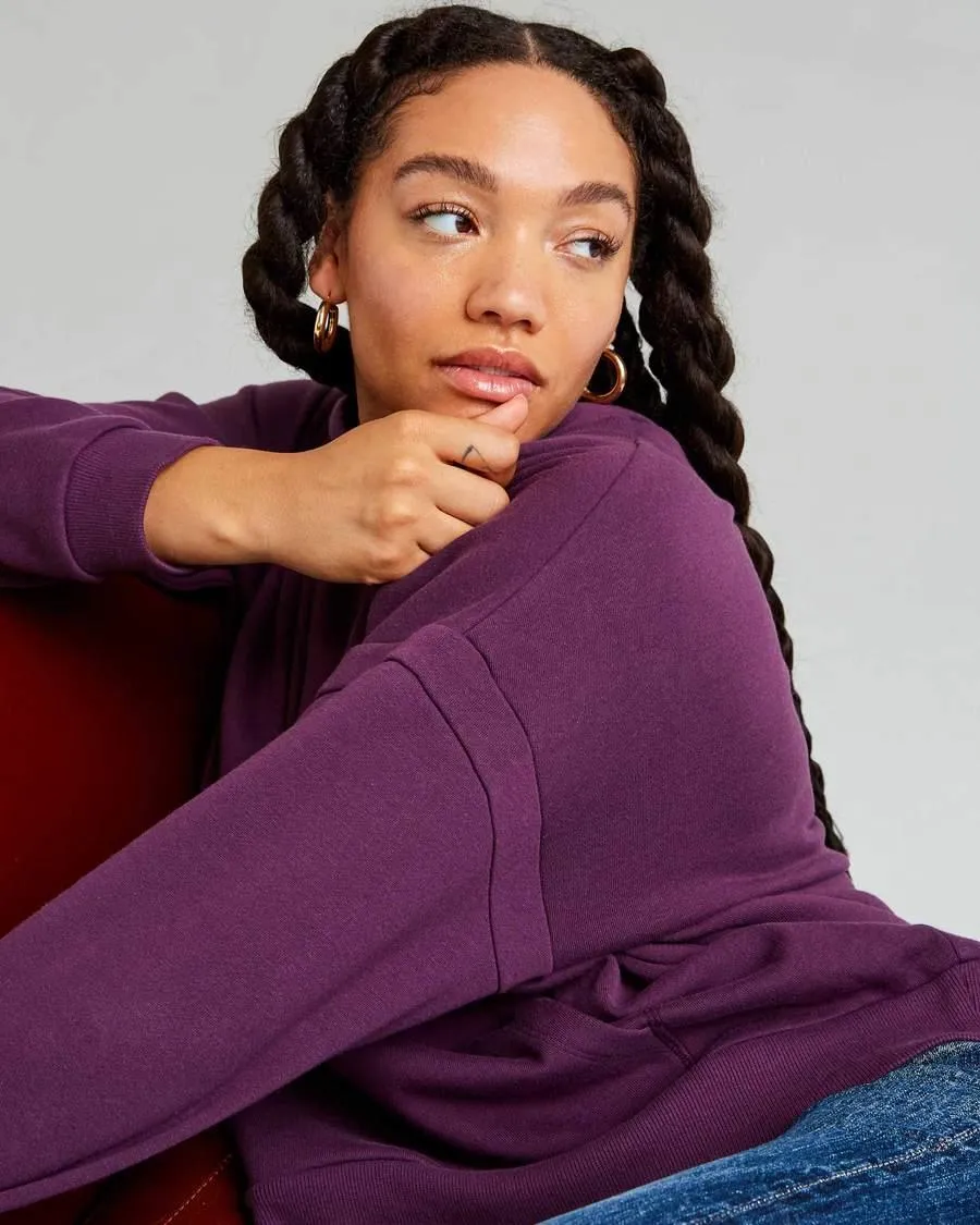 Recycled Fleece Hoodie (Blackberry Wine)