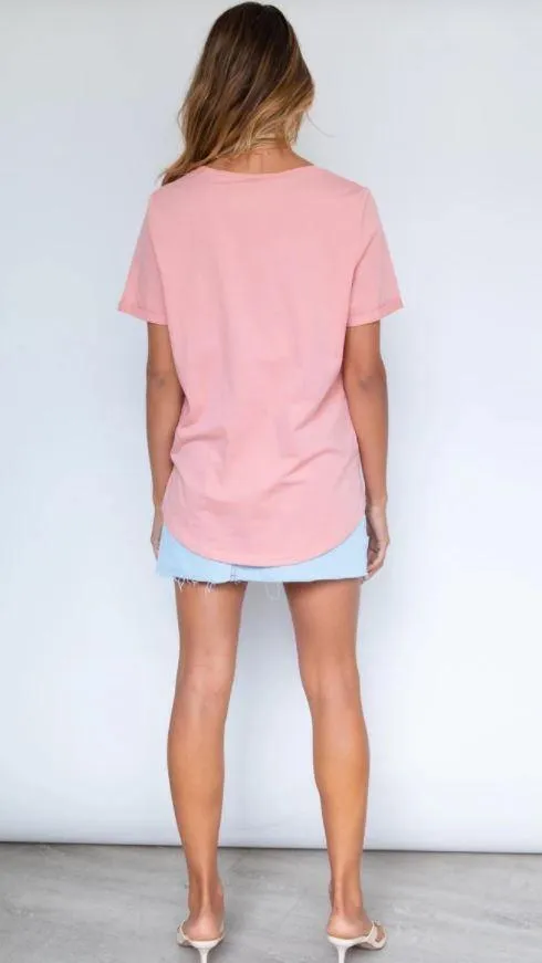 Refuge Dreamer Dreamer Midnight Los Angeles Wings Musk Pink Tee DNO14-LP