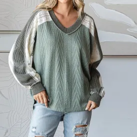 Ribbed Lace Fusion Top