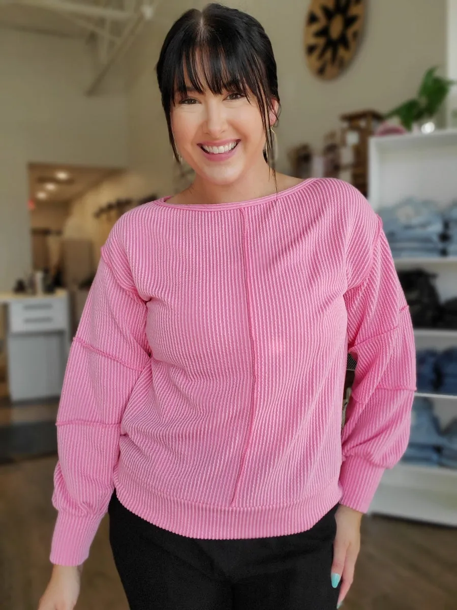 Ribbed Long Sleeve Top