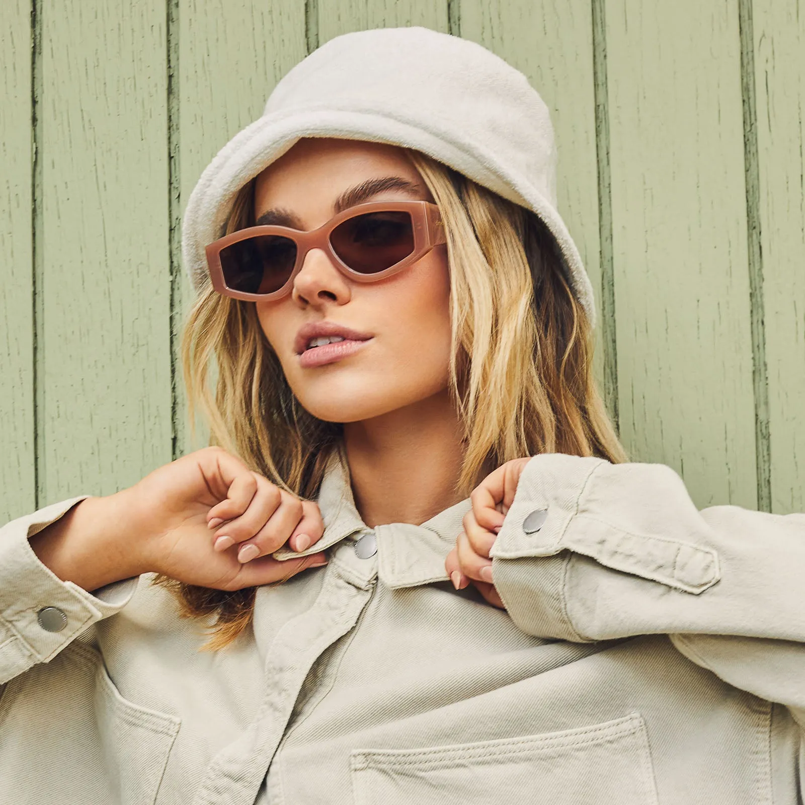 robertson - light taupe   solid light brown sunglasses