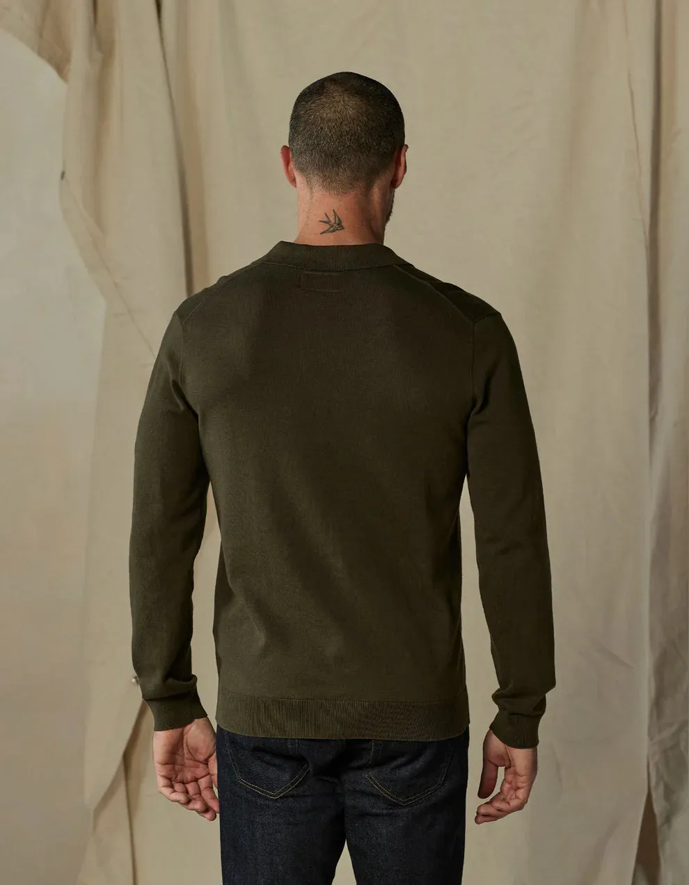 Robles Knit Long Sleeve Polo - Alpine
