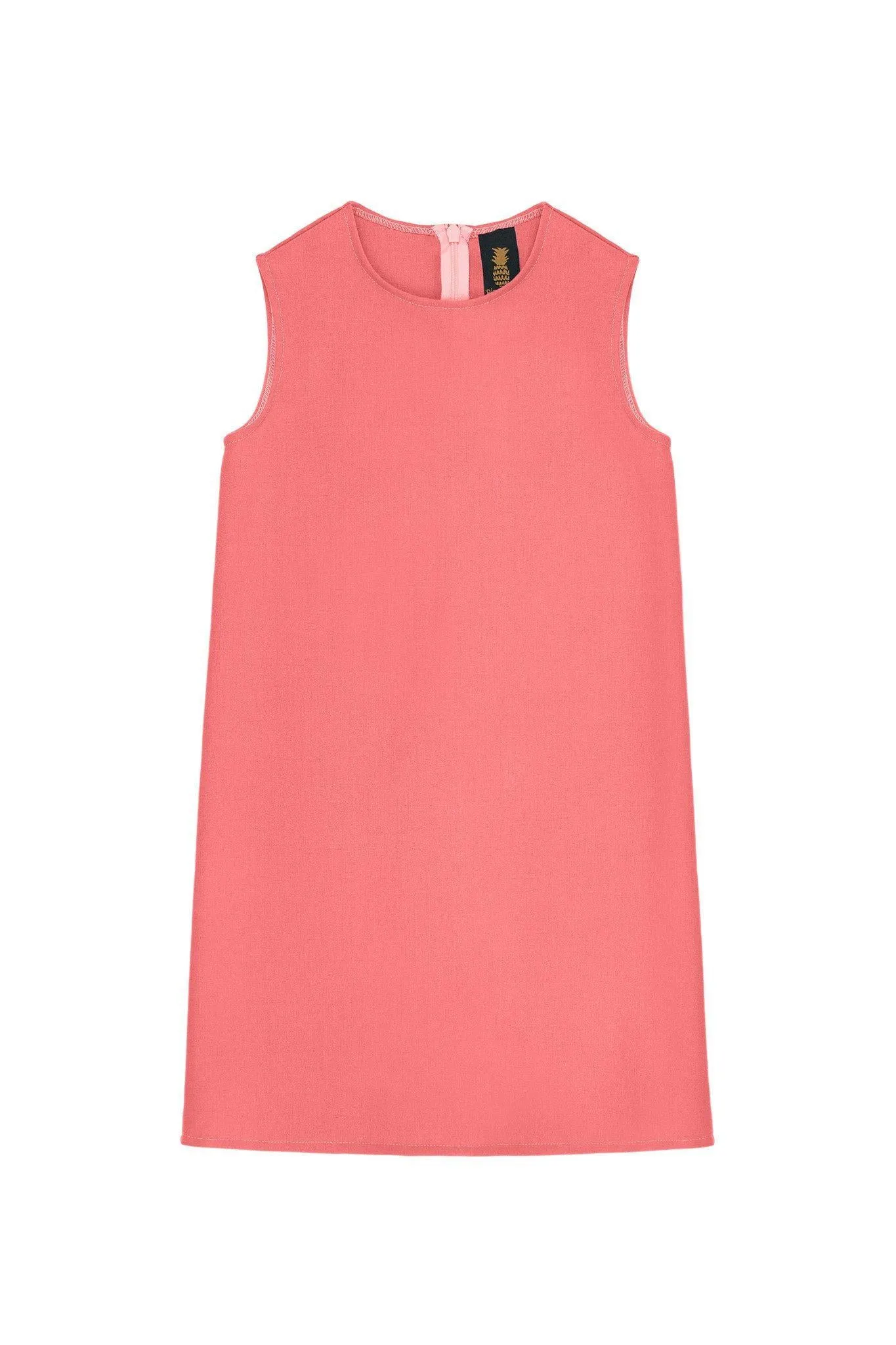 SAMPLE SALE - Coral Pink Stretchy Beautiful Summer Sleeveless Shift Dress - Girls