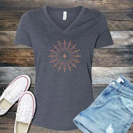 Simple Sun Star V-Neck