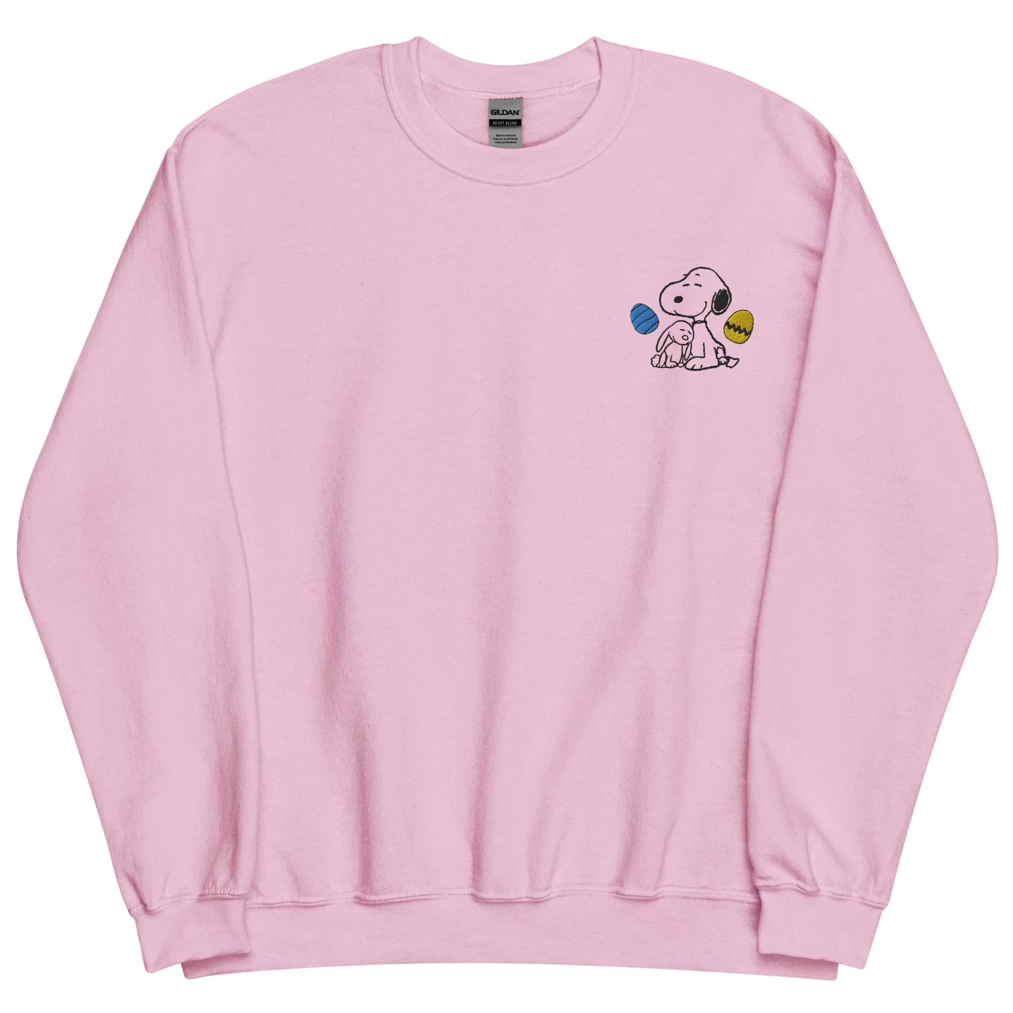 Snoopy Easter Eggs Embroidered Crewneck Sweatshirt