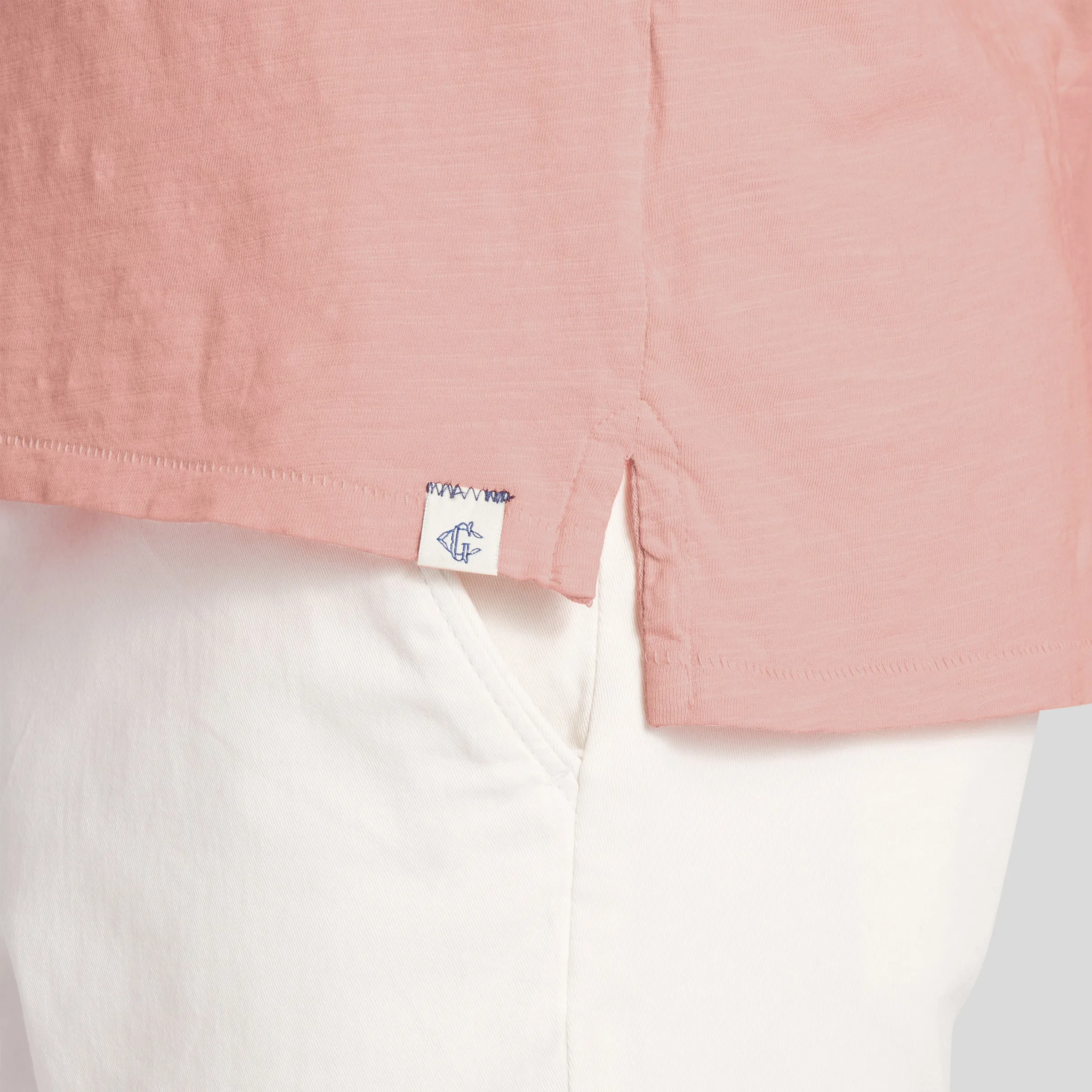 South Bay Slub Jersey Polo  - Coral Cloud