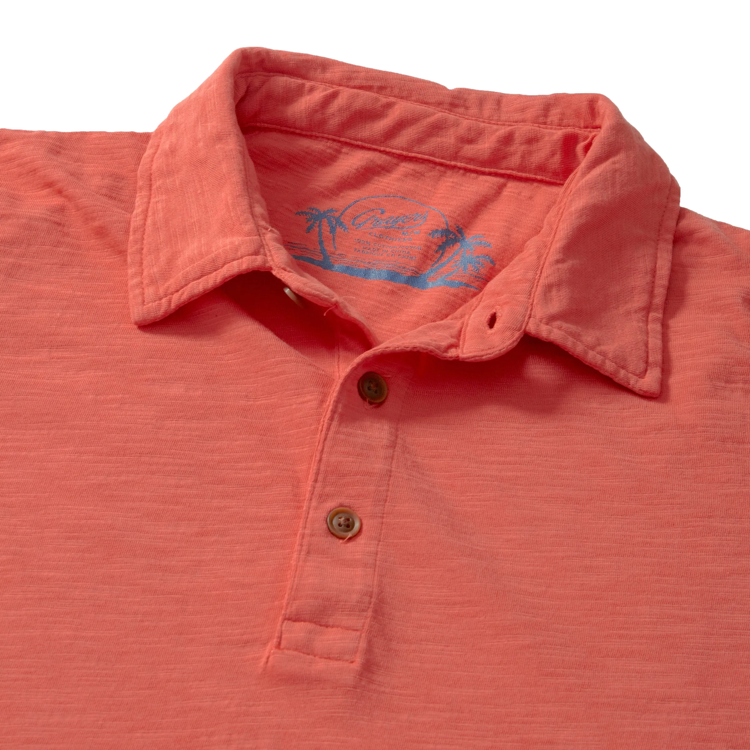 South Bay Slub Jersey Polo - Terra Cotta