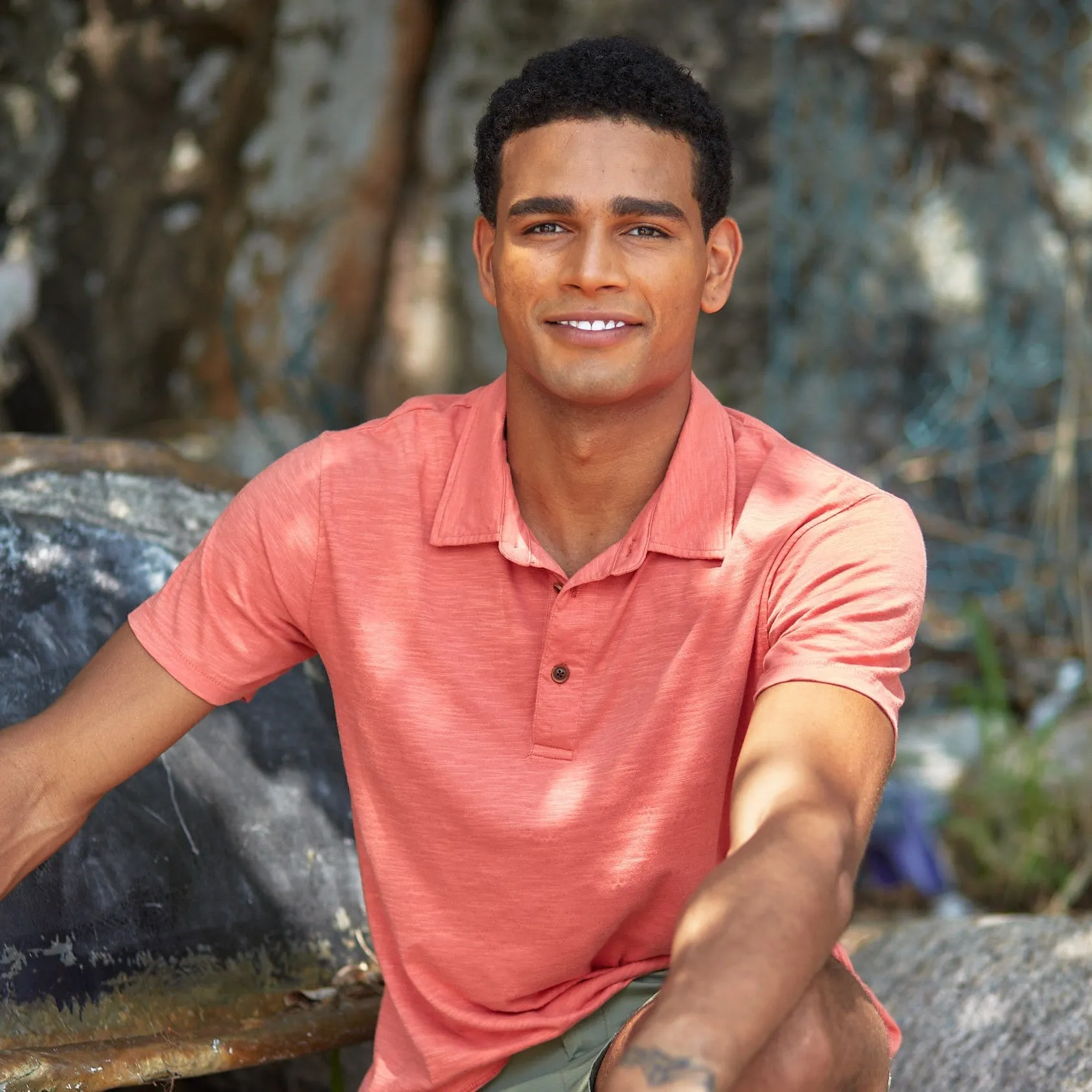 South Bay Slub Jersey Polo - Terra Cotta