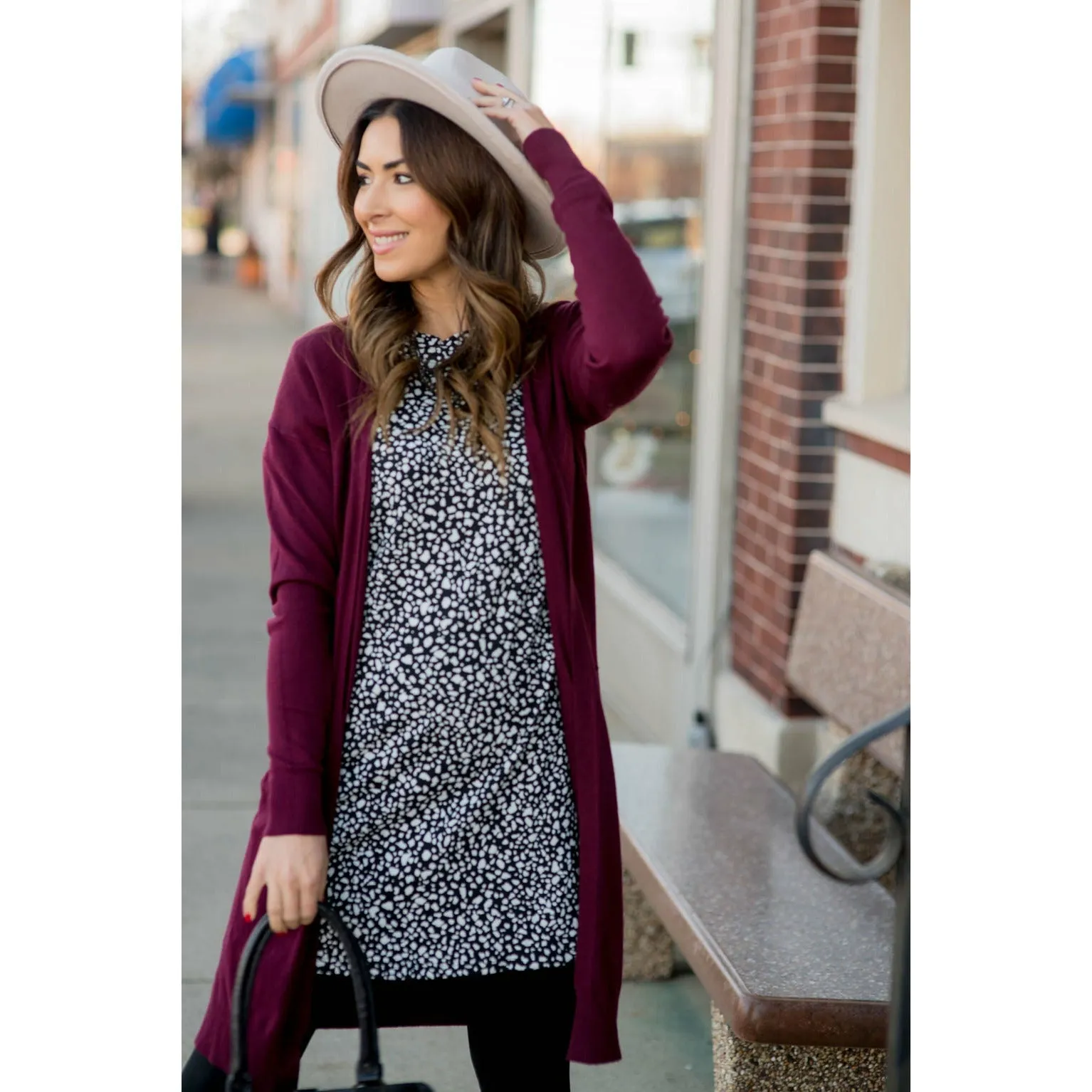 Spotted Pocket Shift Dress