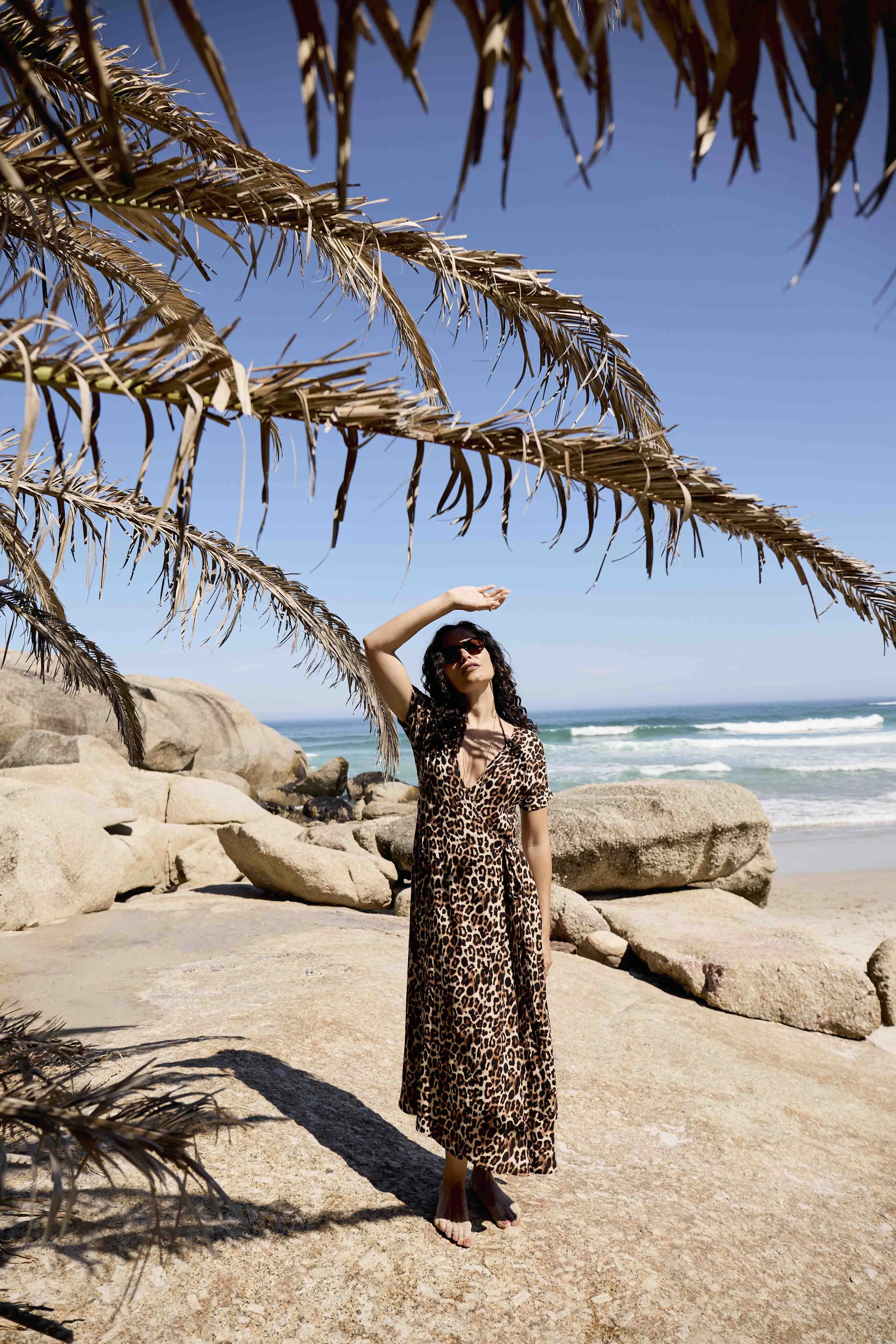 Sunset Wrap Dress | Leopard