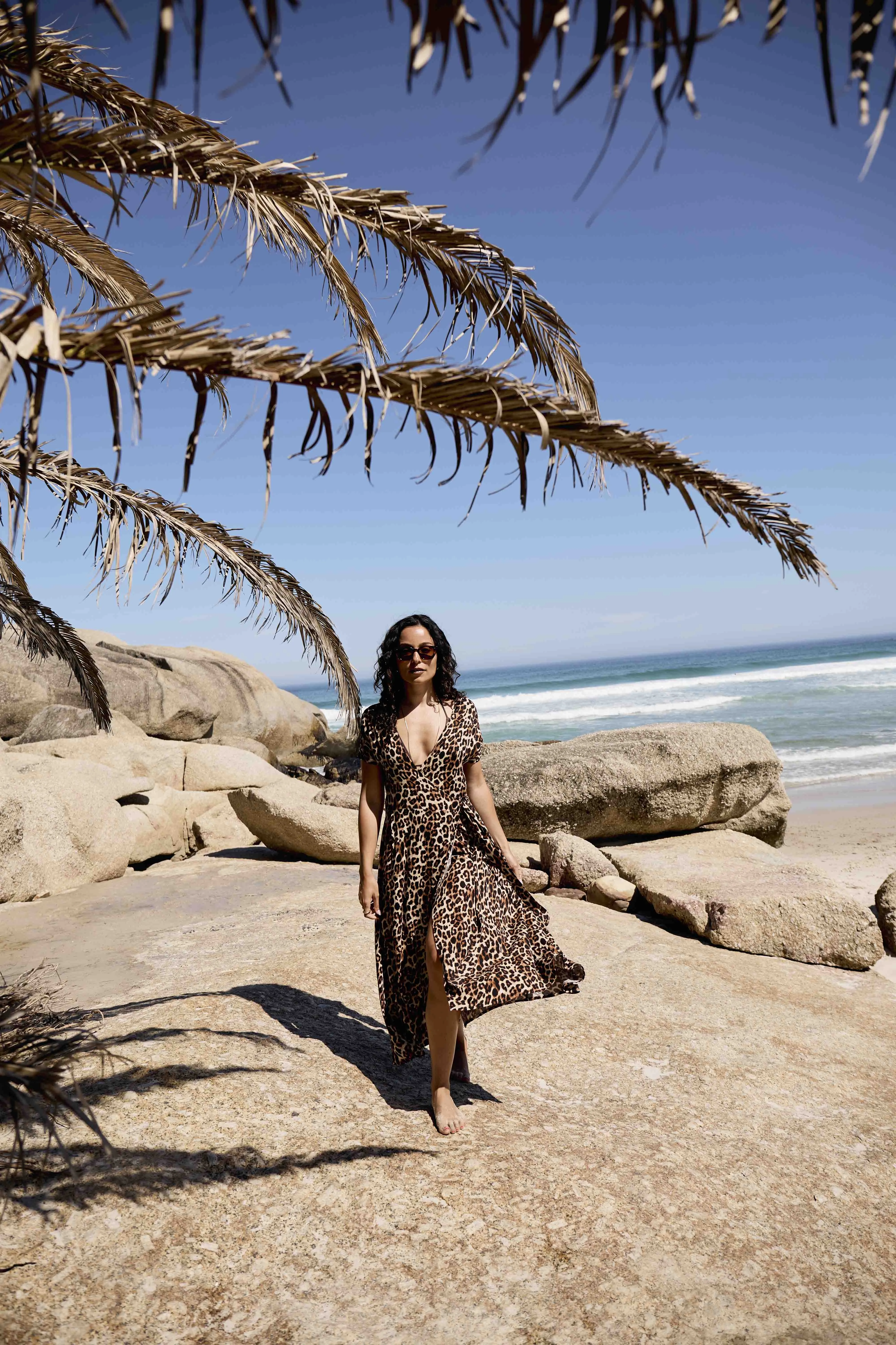 Sunset Wrap Dress | Leopard