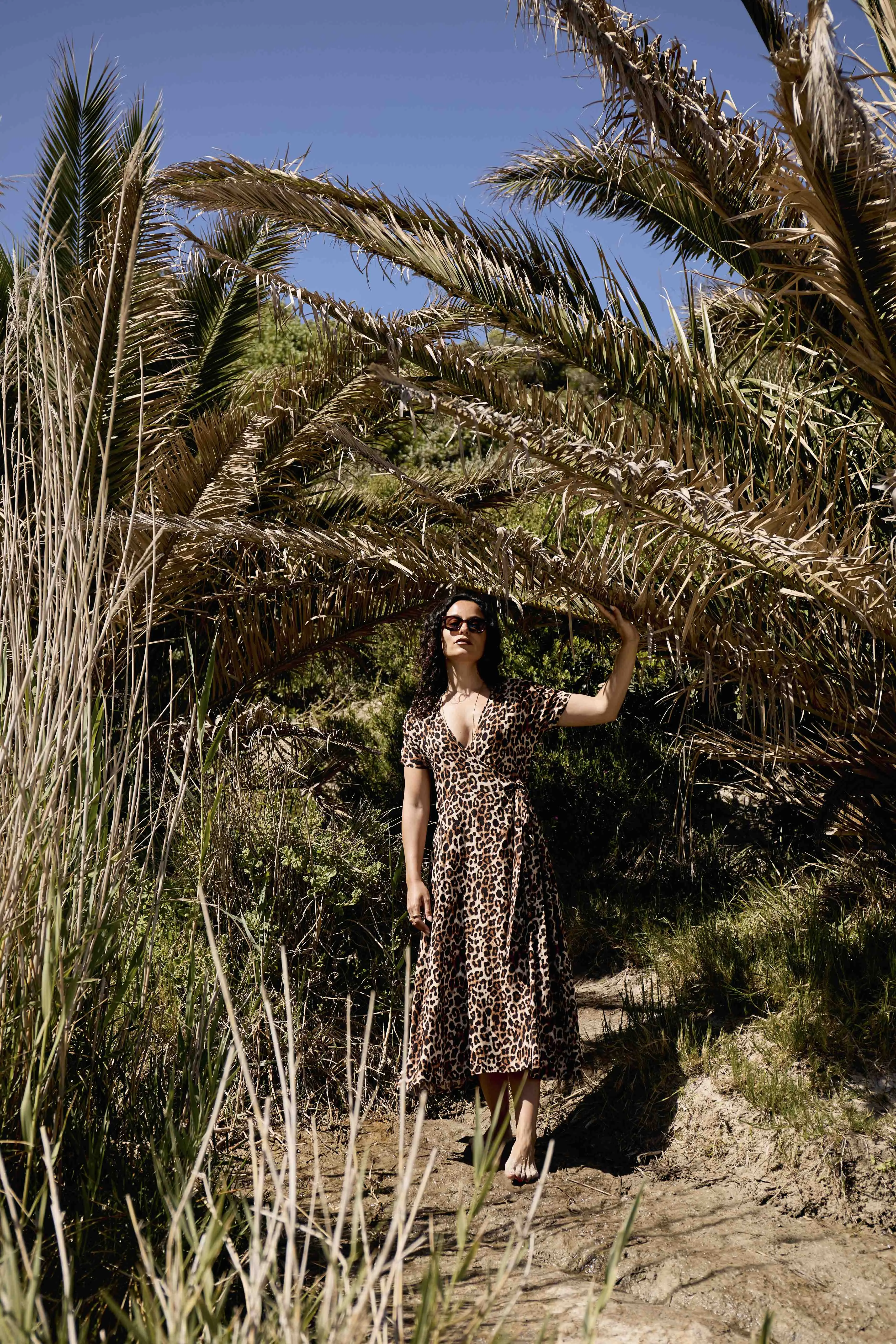 Sunset Wrap Dress | Leopard