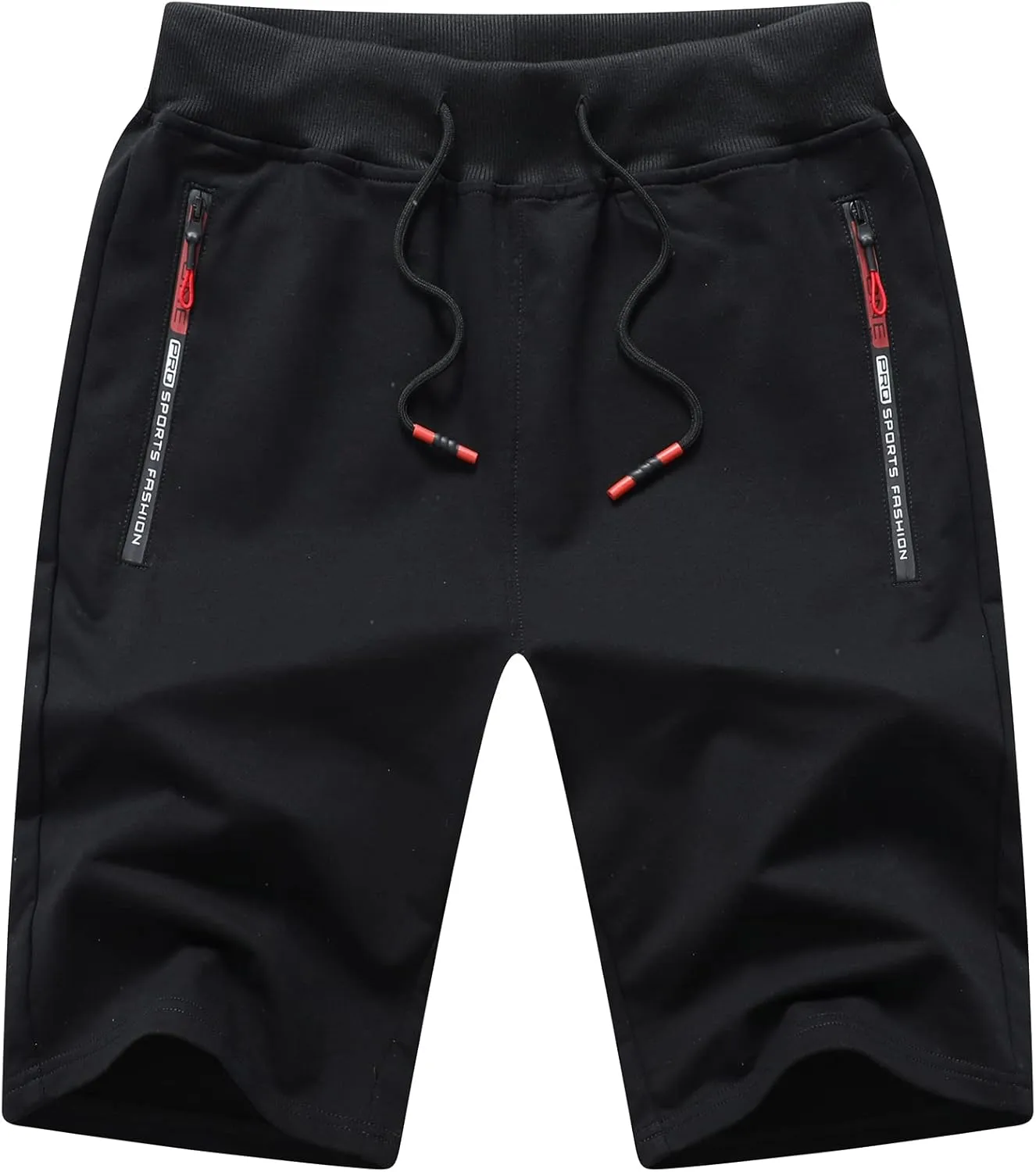 Tansozer Mens Athletic Shorts with Zip Pockets