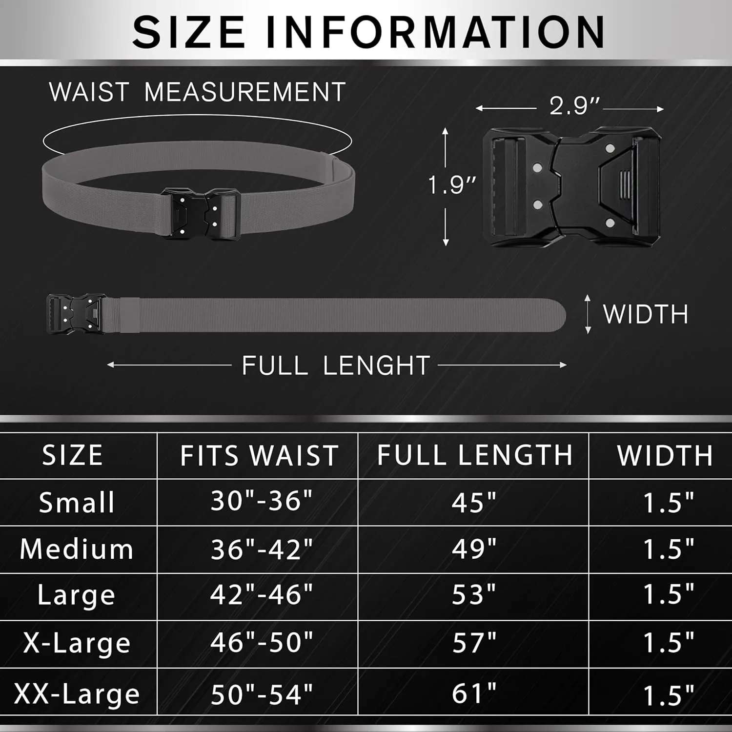 TECEUM Tactical Belt  Heavy-Duty & Quick Release  Military, Work, Rigger, Duty & Utility Belt for Men