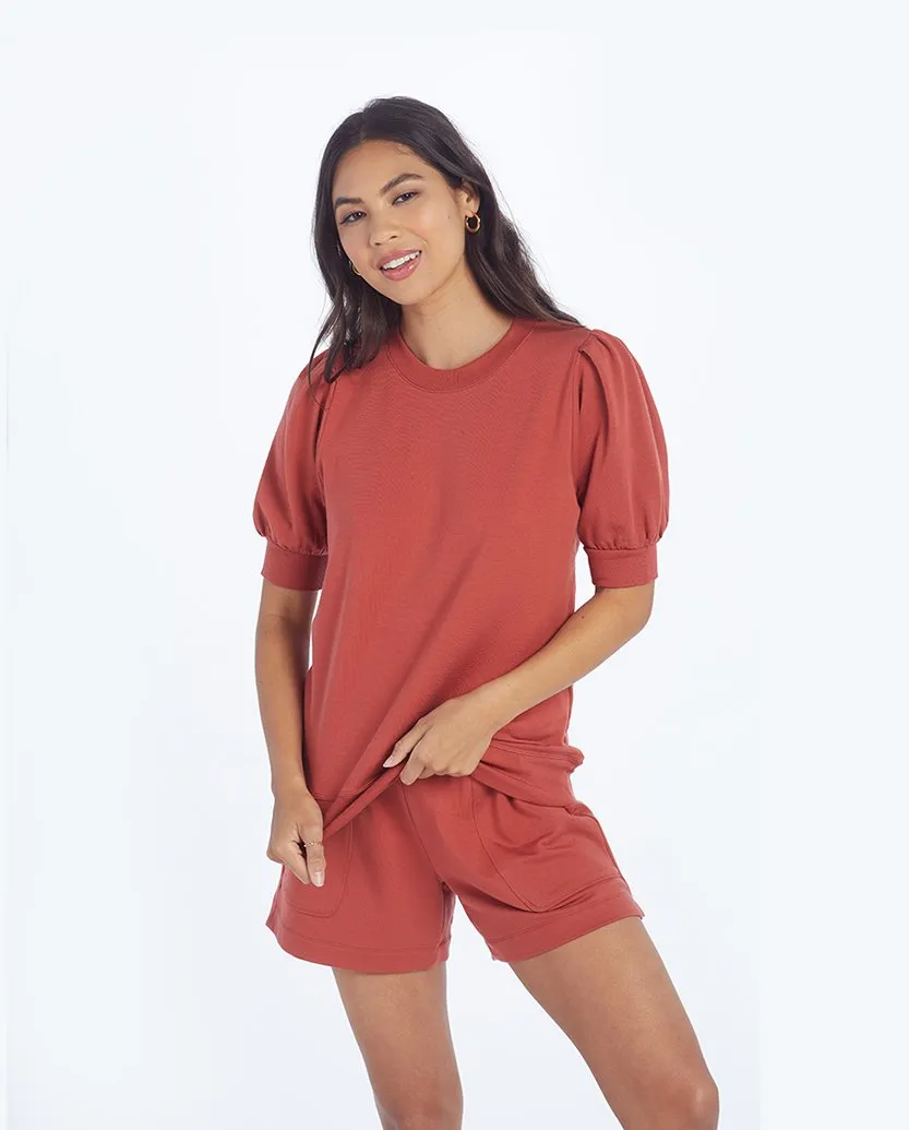 The Softest French Terry Puff Short Sleeve Top - Main
