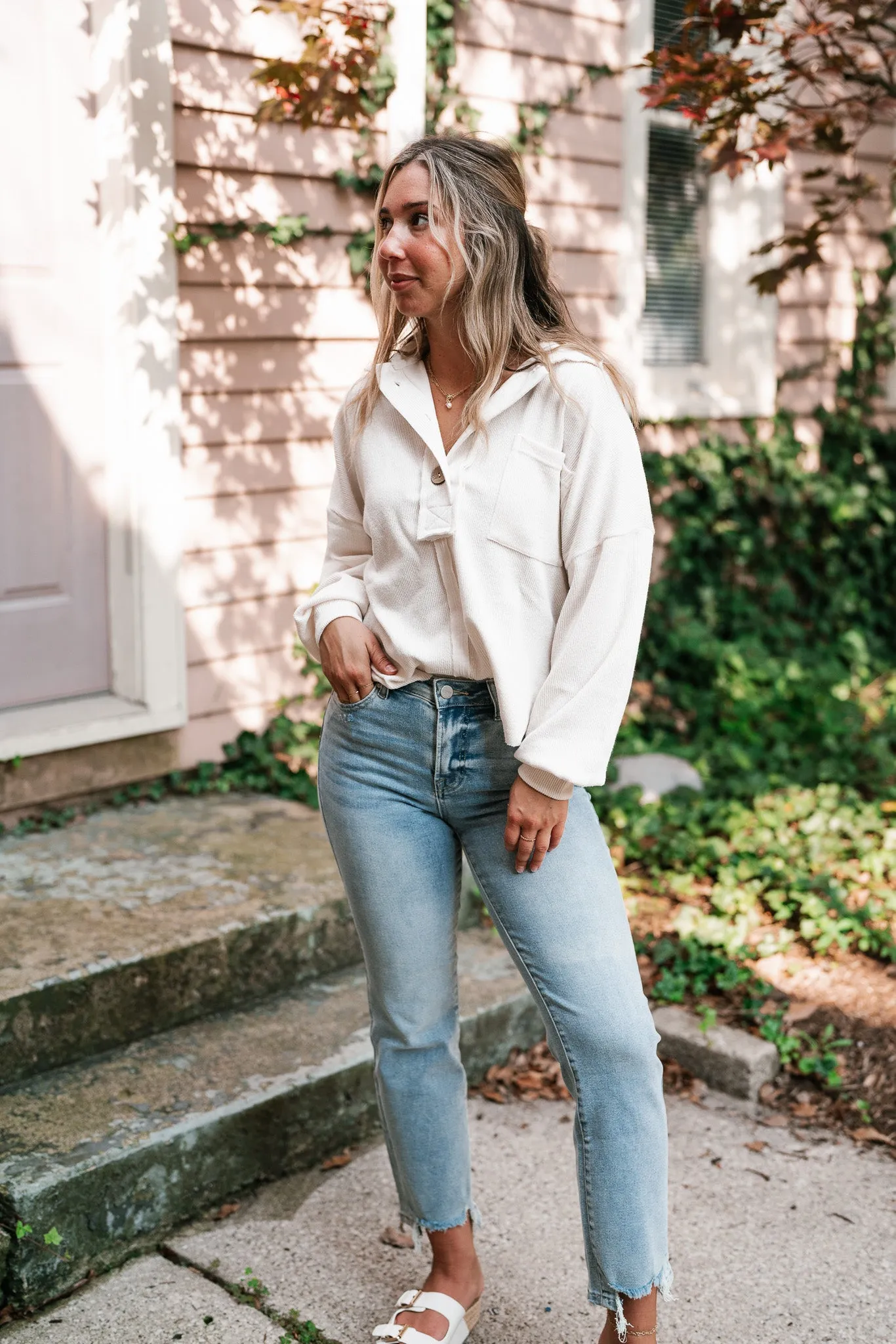 Think Of Me Oversized Top - Cream