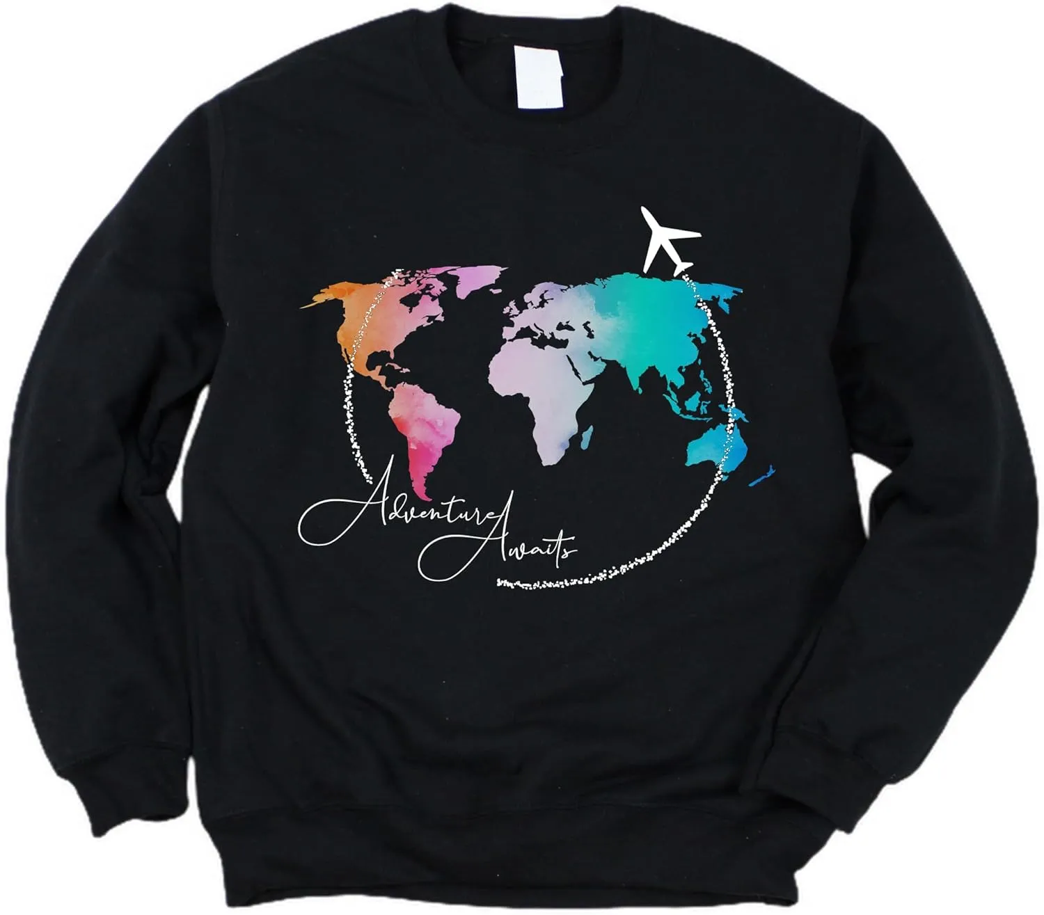 Travel Sweatshirt, Traveler Shirt, Adventure Awaits Sweater, Adventure Trip T Shirt, Airplane World Map Tee, Holiday Sweatshirt
