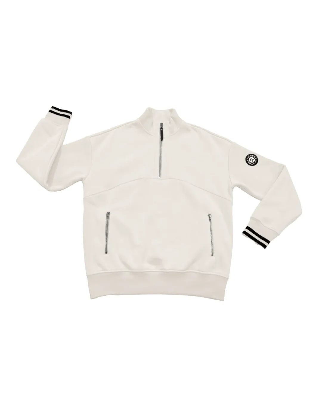 [ULTRALUX] 1/4 Zip Sweatshirt - Ivory
