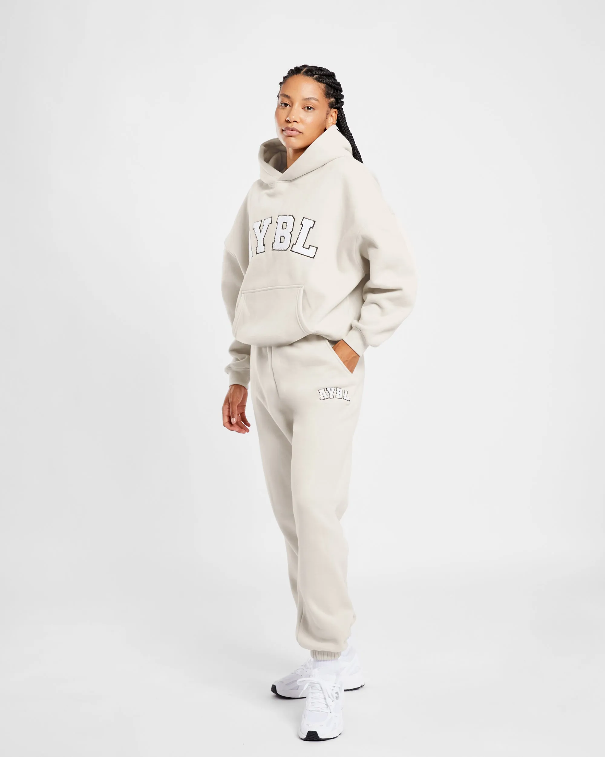 Varsity Oversized Hoodie - Sand