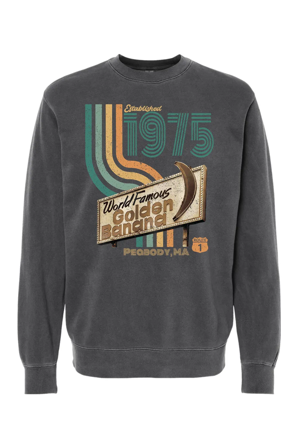 Vintage Golden Banana Pigment-Dyed Crewneck Sweatshirt
