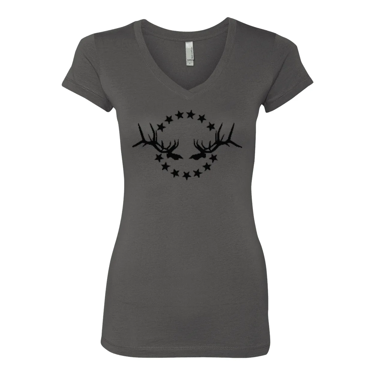 Women's V-Neck T-Shirt: Simple Black Logo