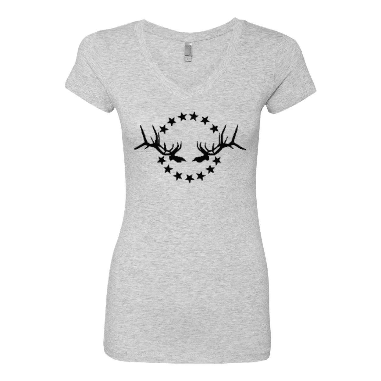 Women's V-Neck T-Shirt: Simple Black Logo