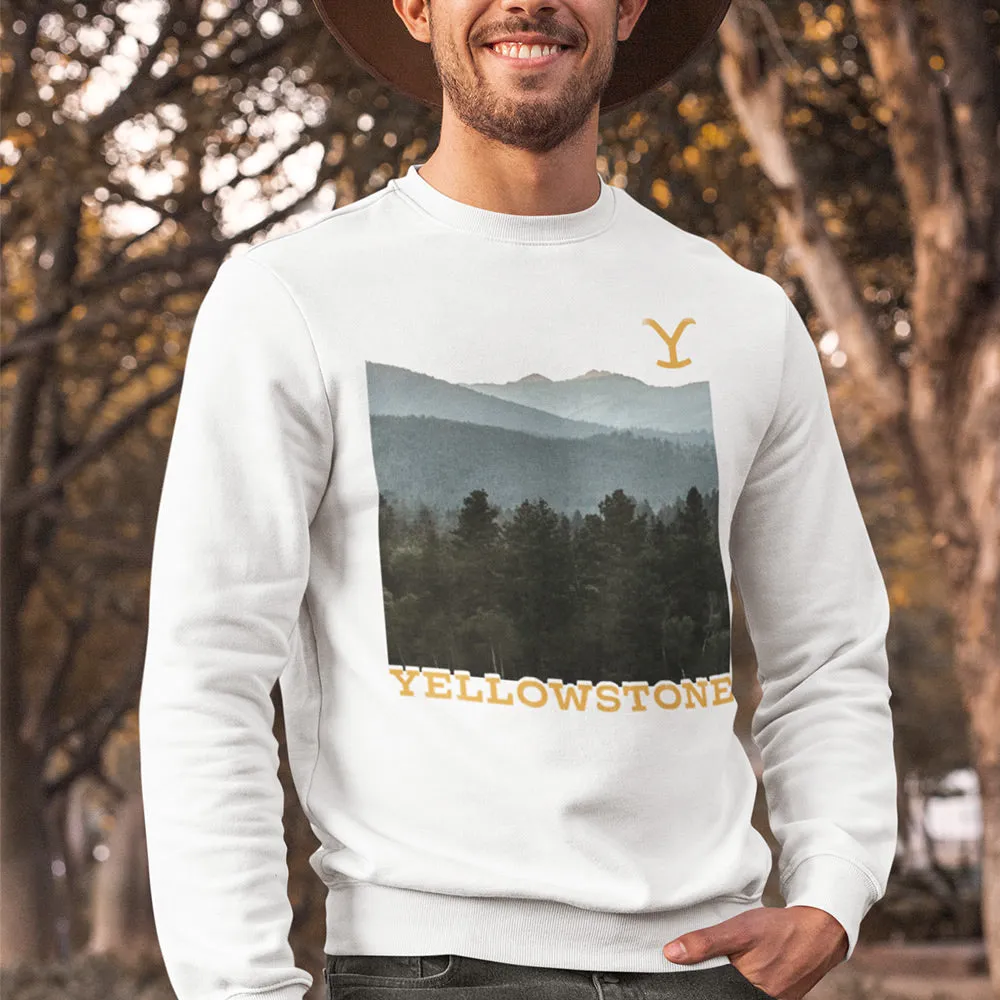 Yellowstone Scenery Fleece Crewneck Sweatshirt